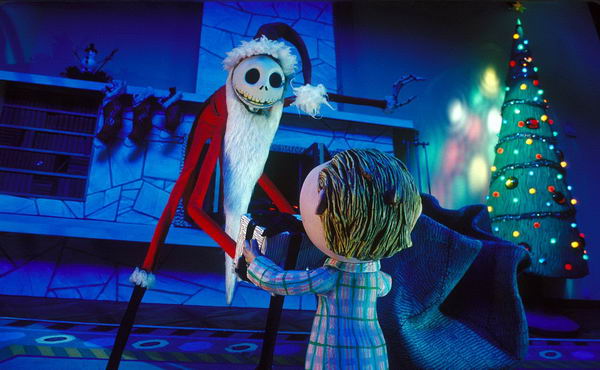 Jack Skellington tries his boney hand at filling in for Santa.