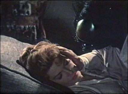 Andre DeLambre (David Hedison) fails to comfort his wife (Patricia Owens) after an accident has turned him into a fly.