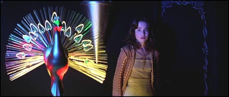 The Bird with the Crystal Plumage (from Dario Argento's directing debut) makes a cameo appearance as Suzy Banyon (Jessica Harper) enters the lair of Helan Markos.