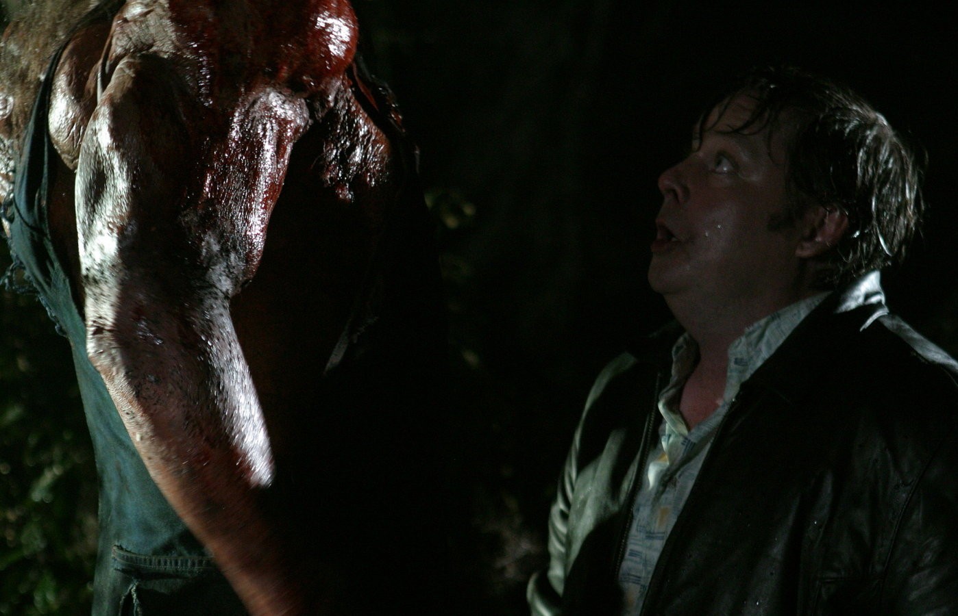 Victor Crowley confronts a tourist in the bayou.