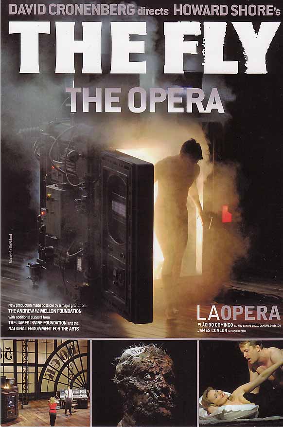 Advertising art for the opera version of THE FLY